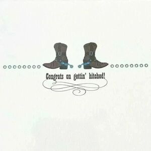 Congrats On Getting Hitched Wedding Card